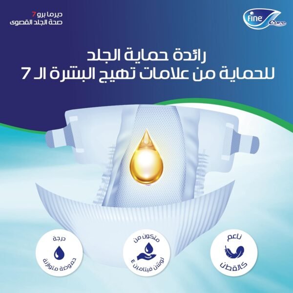 ⁦حفاضات فاين كير كبار السن | مقاس كبير (110-156 سم) | 30 قطعة⁩ - الصورة ⁦2⁩