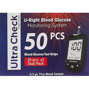 شرائط جهاز السكر الترا تشيك Ultral Check Strips ( 50 شريط )