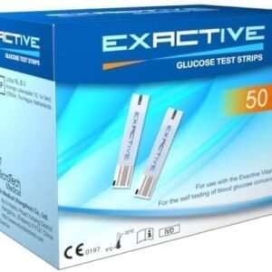 شرائط جهاز السكر اكس اكتيف ExActive Strips ( 50 شريط ) مناسب لأي شخص يحتاج متابعة مستوى سكر الدم بانتظام (صائم – فاطر أو بعد الوجبات)، سواء مريض سكري أو شخص يرغب بمراقبة مستواه. مدة القياس في 5 ثواني